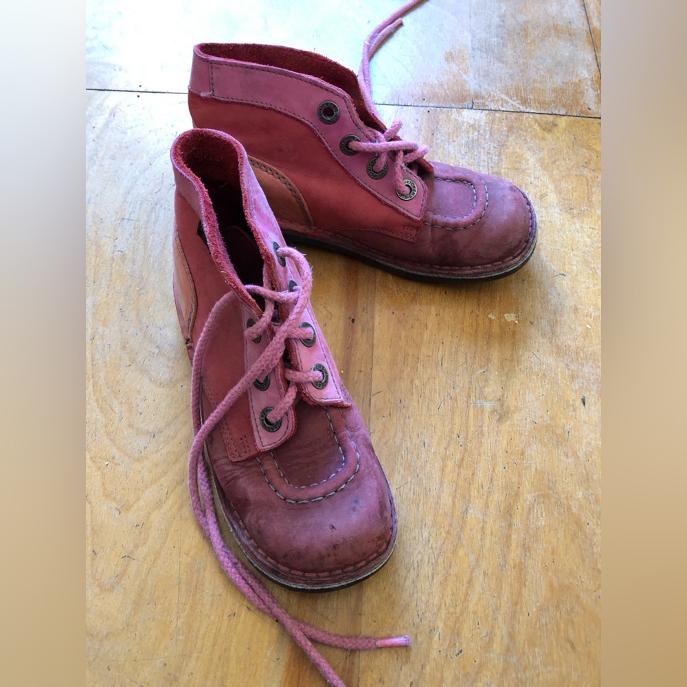 Kids size 4, leather Kickers